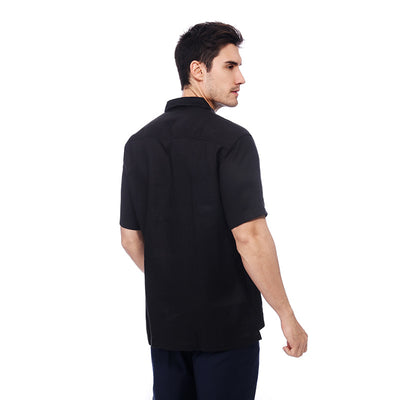 Camisa de Lino para Hombre Manga Corta Estilo Business Casual - Image 11