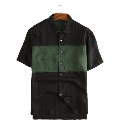 Camisa de Lino para Hombre Manga Corta Estilo Business Casual - Image 3