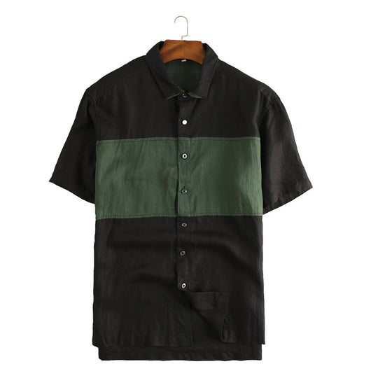 Camisa de Lino para Hombre Manga Corta Estilo Business Casual - Image 3