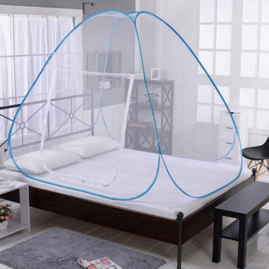 Red Mosquitera Tipo Yurta para Cama Doble con Doble Puerta