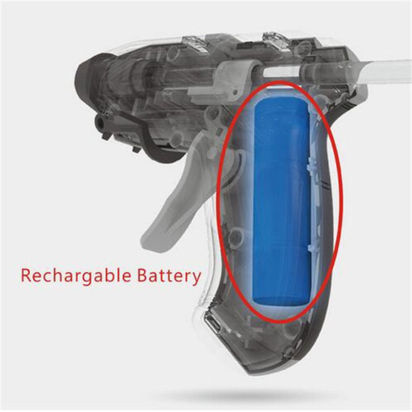 Pistola de Silicona Recargable Inalámbrica con Carga USB