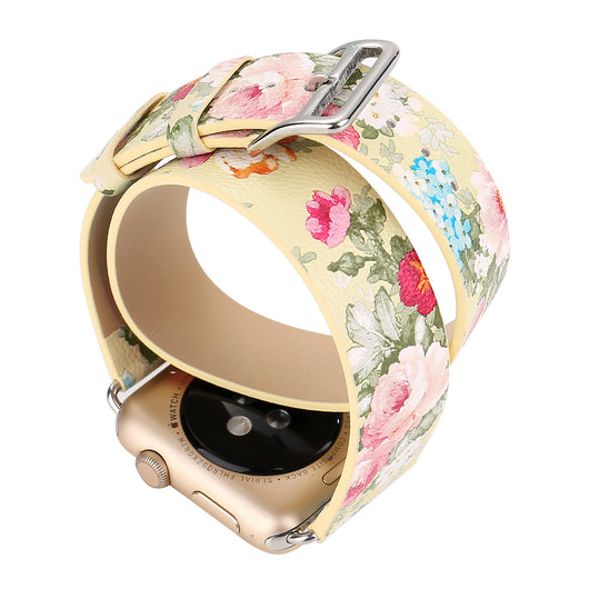 Reloj de Doble Asa con Pulsera de Cuero Floral - Image 15