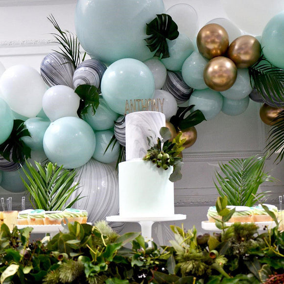 Kit Arco de Globos Doble Capa 373 Piezas Verde Oscuro Macaron - Decoraciones para Bodas y Fiestas