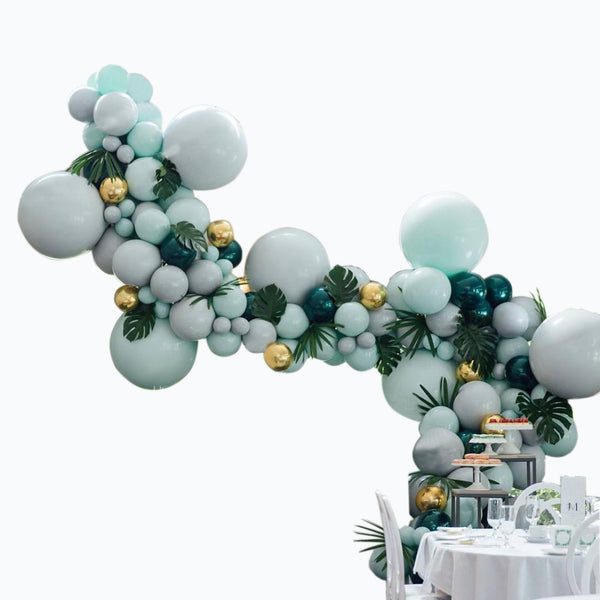 Kit Arco de Globos Doble Capa 373 Piezas Verde Oscuro Macaron - Decoraciones para Bodas y Fiestas