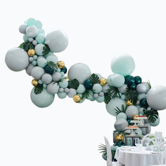 Kit Arco de Globos Doble Capa 373 Piezas Verde Oscuro Macaron - Decoraciones para Bodas y Fiestas