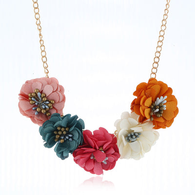 Collar de Flores en Tela - Accesorio Elegante para Mujer - Image 8
