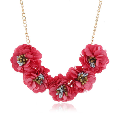 Collar de Flores en Tela - Accesorio Elegante para Mujer - Image 6