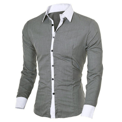 Camisas Casuales Ajustadas de Manga Larga para Hombre - Image 2