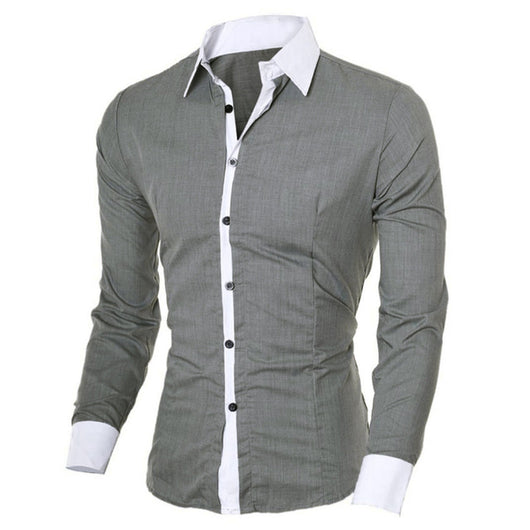 Camisas Casuales Ajustadas de Manga Larga para Hombre - Image 2