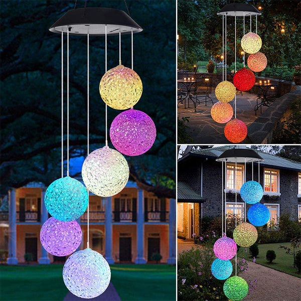 Lámpara Solar Colgante con Cambio de Colores y Efecto Luminoso