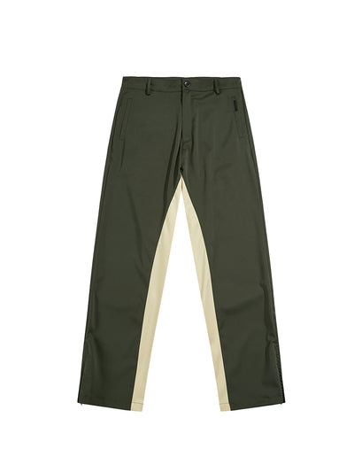 Pantalones Rectos con Costuras Contrastantes y Corte Tridimensional para Hombre - Image 6