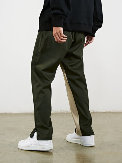 Pantalones Rectos con Costuras Contrastantes y Corte Tridimensional para Hombre - Image 7