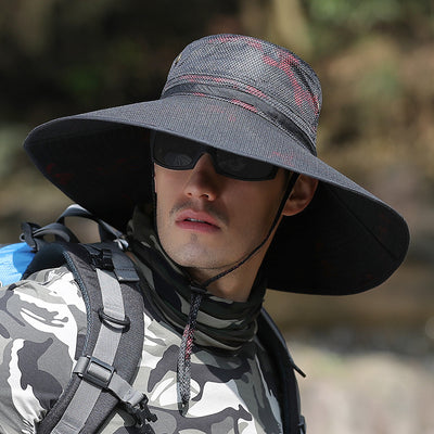 Gorra de Pesca Camuflada con Protección UV - Sombrero de Ala Ancha para Hombre - Image 6