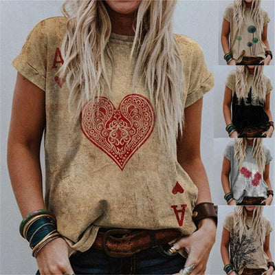 Playera Casual con Estampado Creativo de Manga Corta - Image 11