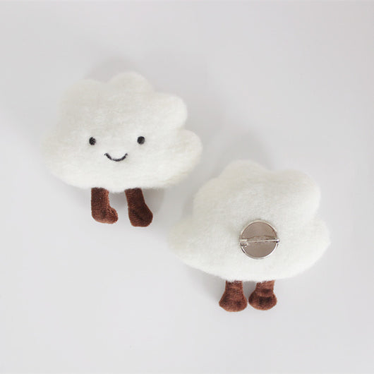 Broche Nube Esponjosa Adorable - Diseño Creativo Japonés Blanco - Image 14