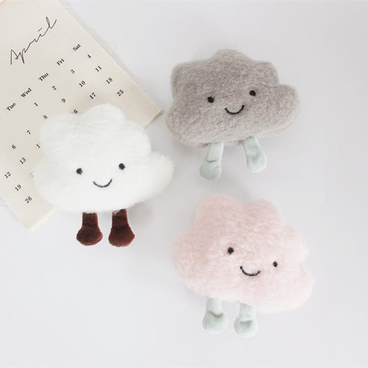 Broche Nube Esponjosa Adorable - Diseño Creativo Japonés Blanco - Image 3