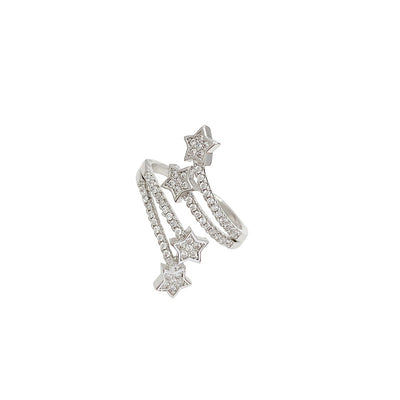 Anillo de Estrella de Cinco Puntas con Circonitas Incrustadas Multicapa - Image 2