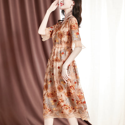Vestido de Verano Corduroy Estampado - Elegancia y Comodidad para Mujer Madura - Image 4
