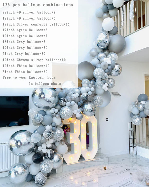 Guirnalda de Globos Irregular para Decoración de Bodas y Eventos
