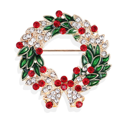 Broche Navideño de Aleación con Guirnalda de Hojas - Image 33