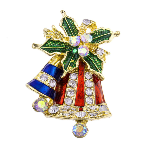 Broche Navideño de Aleación con Guirnalda de Hojas