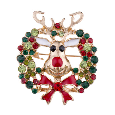 Broche Navideño de Aleación con Guirnalda de Hojas - Image 3