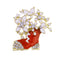 Alloy Christmas Brooch With Leaf Garland 5style