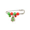 Alloy Christmas Brooch With Leaf Garland 24style