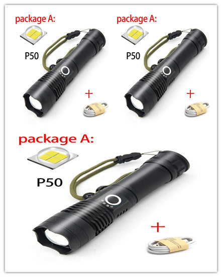Linterna LED Zoom P50 con Carga USB - Image 45