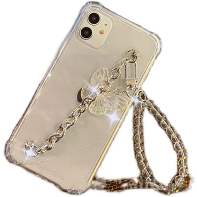 Funda iPhone 12 con Cadena de Mariposas - Protección Elegante y Funcional - Image 4