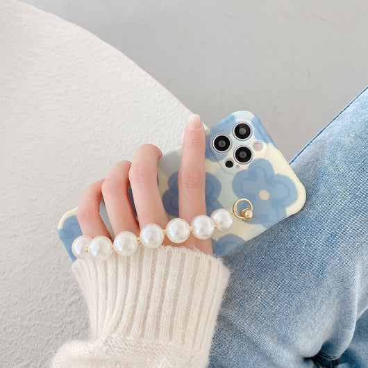 Pulsera Brazalete Perla Azul con Funda Protectora para Celular - Image 8