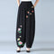 Pantalones Étnicos de Algodón y Lino para Mamá