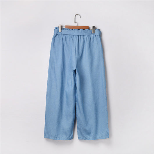 Pantalones Vaqueros Talla Grande Cintura Alta Pierna Ancha Casual - Image 8
