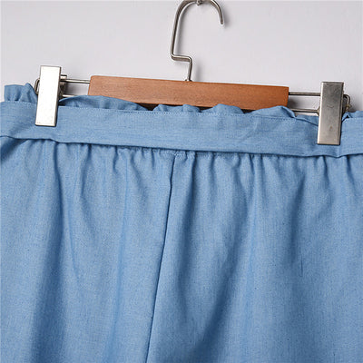 Pantalones Vaqueros Talla Grande Cintura Alta Pierna Ancha Casual - Image 3