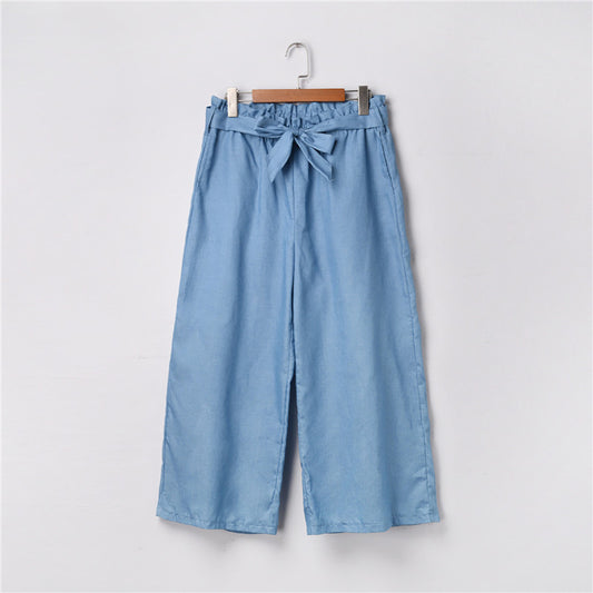 Pantalones Vaqueros Talla Grande Cintura Alta Pierna Ancha Casual