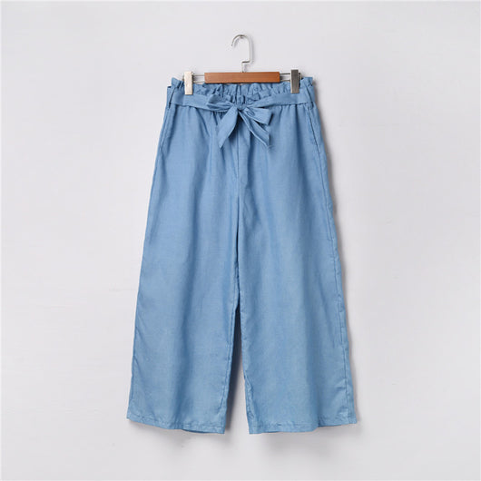 Pantalones Vaqueros Talla Grande Cintura Alta Pierna Ancha Casual