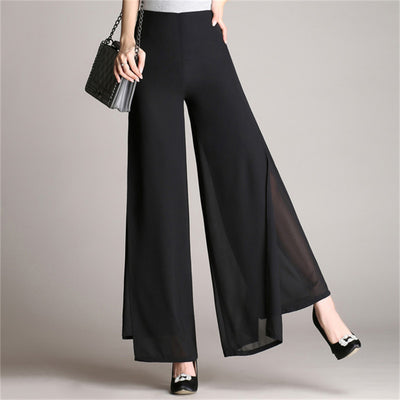 Pantalón Negro Holgado con Cintura Alta y Abertura Lateral - Image 8