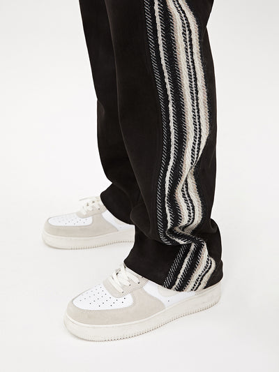 Pantalones Rectos Holgados con Detalle Patchwork Micro Acampanados para Hombre - Image 14