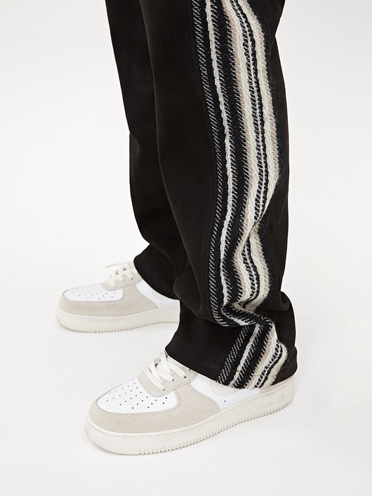 Pantalones Rectos Holgados con Detalle Patchwork Micro Acampanados para Hombre - Image 9