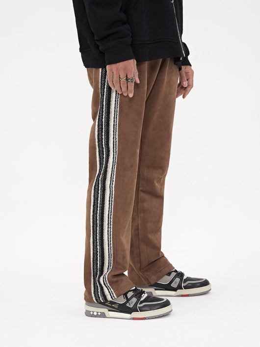 Pantalones Rectos Holgados con Detalle Patchwork Micro Acampanados para Hombre - Image 8