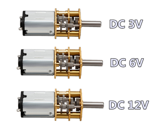 Motor Reductor de Engranajes Metálicos DC Micro