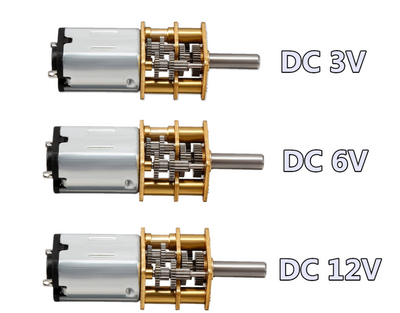 Motor Reductor de Engranajes Metálicos DC Micro