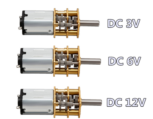 Motor Reductor de Engranajes Metálicos DC Micro