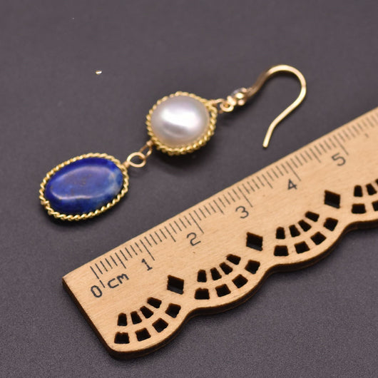 Aretes de Perlas de Agua Dulce Naturales - Diseño Minimalista para Mujer - Image 3