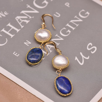 Aretes de Perlas de Agua Dulce Naturales - Diseño Minimalista para Mujer - Image 5