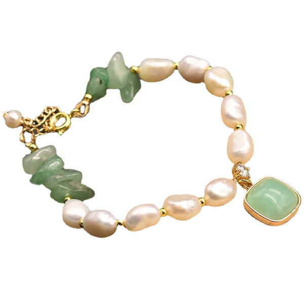Pulsera de Perlas Barrocas en Piedra Natural