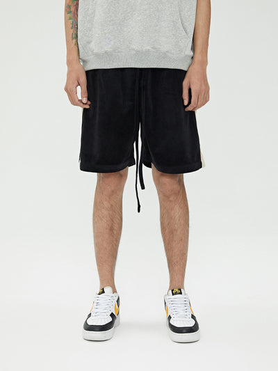 Shorts Deportivos Velvet con Rayas Laterales - Corte Recto y Holgado - Image 9