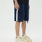 Shorts Deportivos Velvet con Rayas Laterales - Corte Recto y Holgado