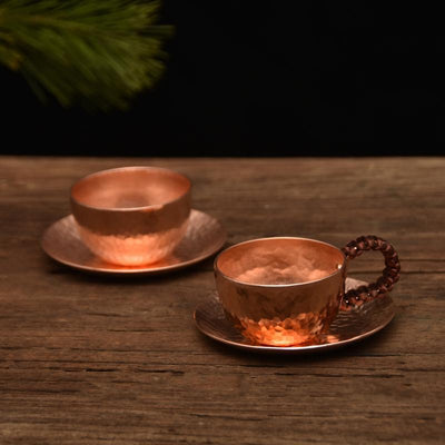 Vaso de Cobre Puro Artesanal - Taza para Agua y Té de Cobre Macizo - Image 2