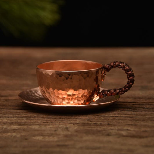Vaso de Cobre Puro Artesanal - Taza para Agua y Té de Cobre Macizo - Image 4